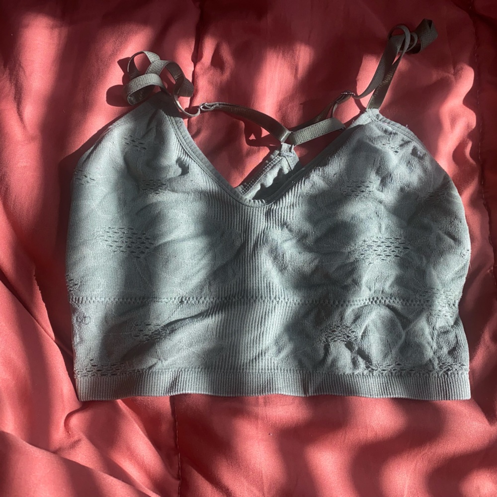 Chic Gray Strappy Bralette